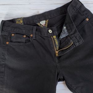 Ladies Lucky Brand Jeans Black Bootleg Size 28